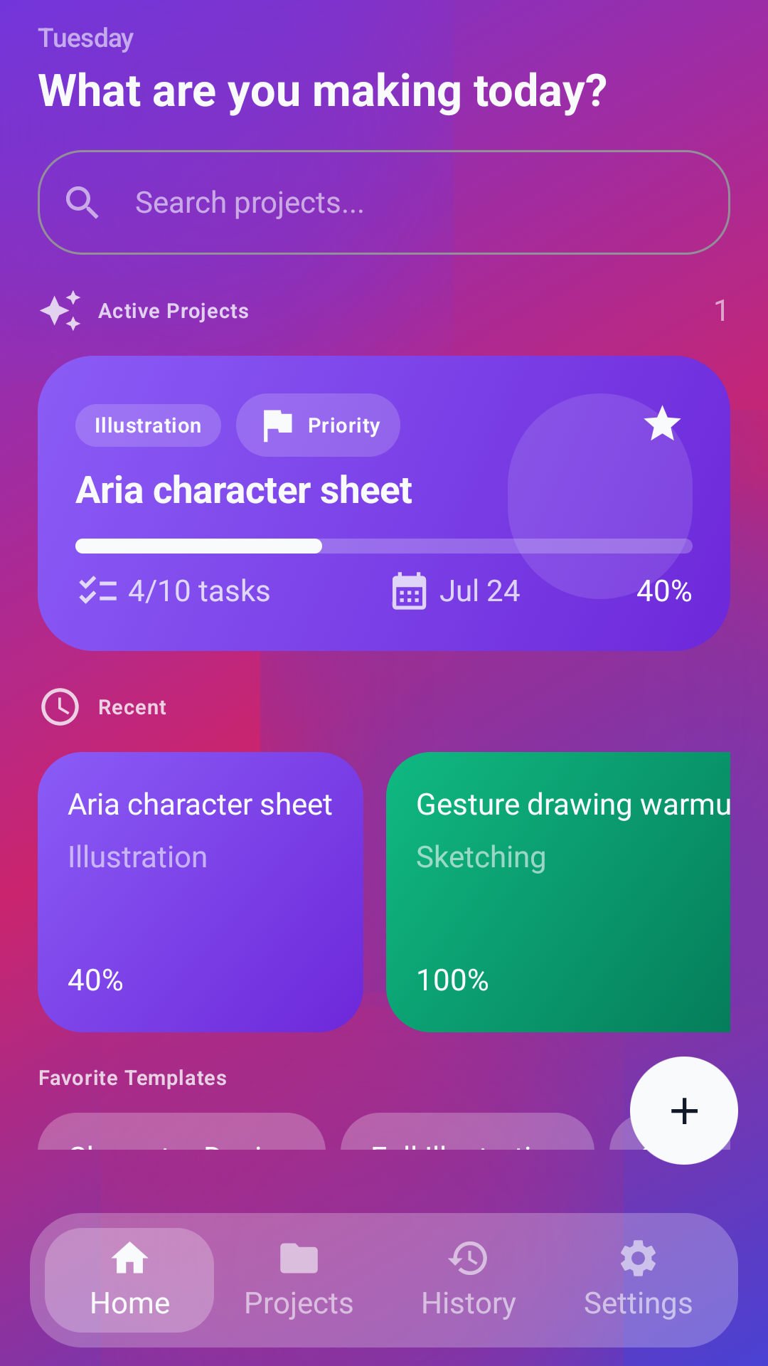 Home screen of White Canvas Checklist